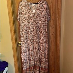 J. Jill Multicolor Floral Long Sleeve Dress